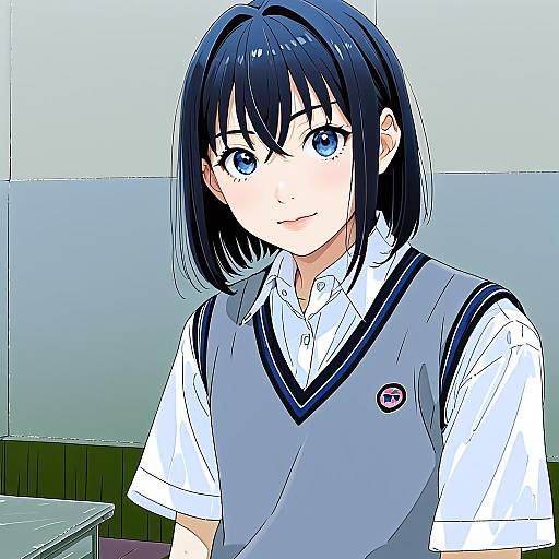 Illustration of Asanagi yori, sasayaku you ni koi wo utau in the style of Kagiyama shachou