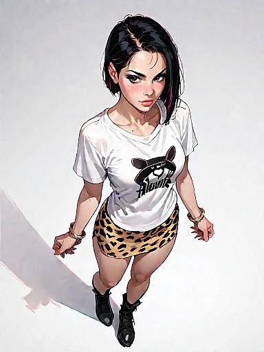 Chic Casual Woman in Leopard Print