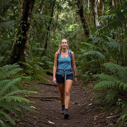 Woman Hiking in Monteverde Cloud Forest