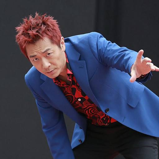 Vibrant Portrait of Focused Man