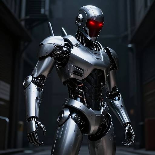 Robotic Assassin in Stealth Pose