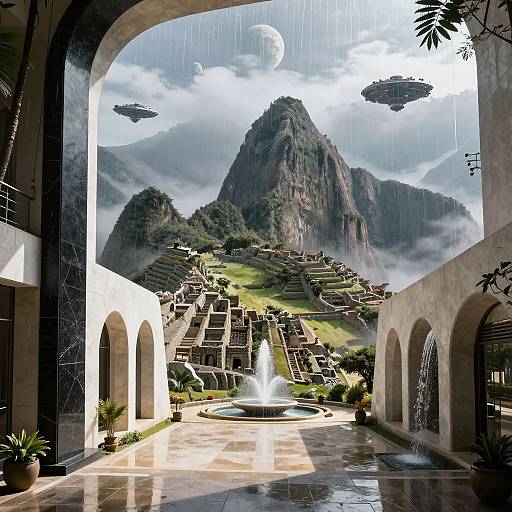 Futuristic Rainforest Cityscape POV