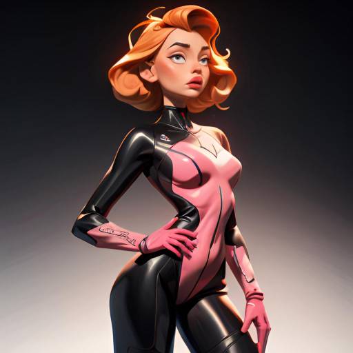 Radiant Surrealist Woman in Lingerie