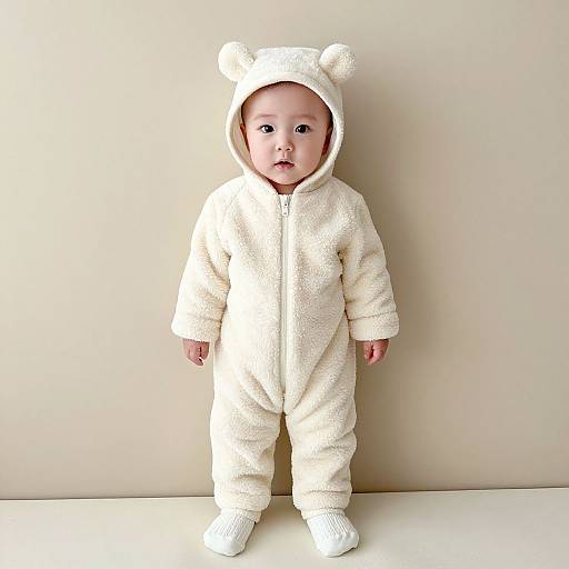 Realistic Baby in Warm Costume