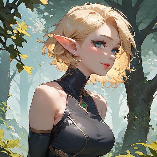 Evangelyne (Old) Blonde Elf Portrait
