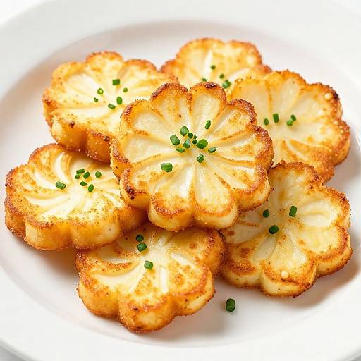 Floral Fried Halloumi Cheese Art