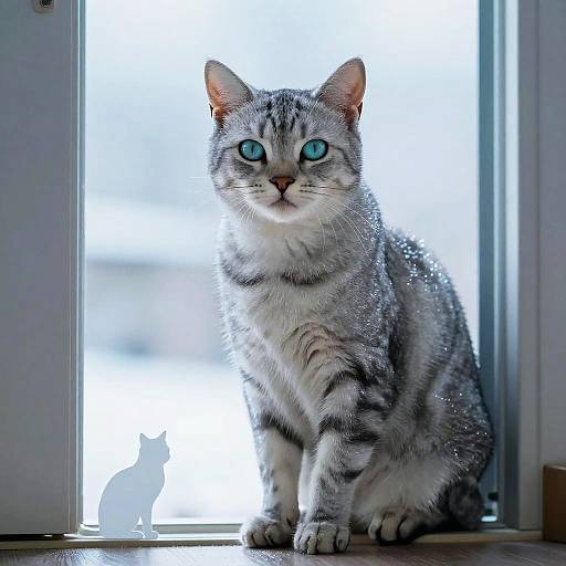 Elegant Silver Tabby Cat Portrait