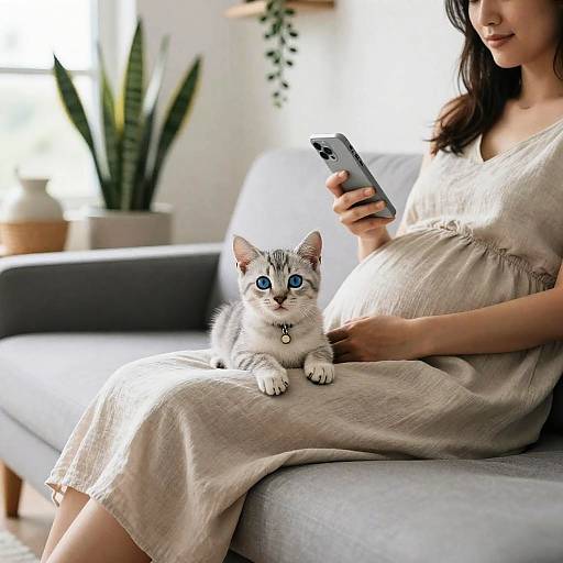 Silver Tabby Kitten in Coastal Home