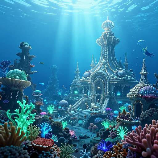 Bioluminescent Underwater Coral Kingdom