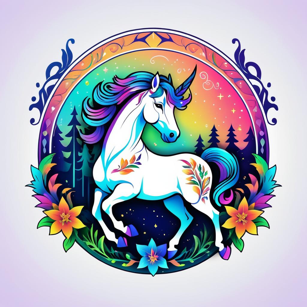 Vibrant Centaur Tattoo Logo Design