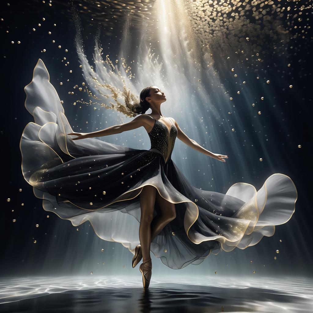 Ballet Dancer in Underwater Elegance