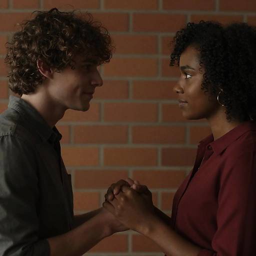 Intimate Portrait of Diverse Couple