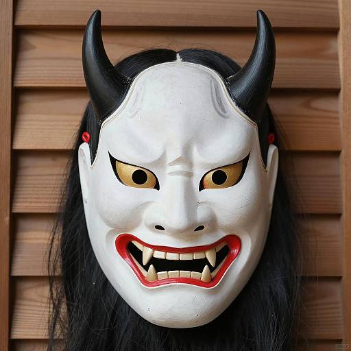 Traditional Japanese Demon Mask Photography
