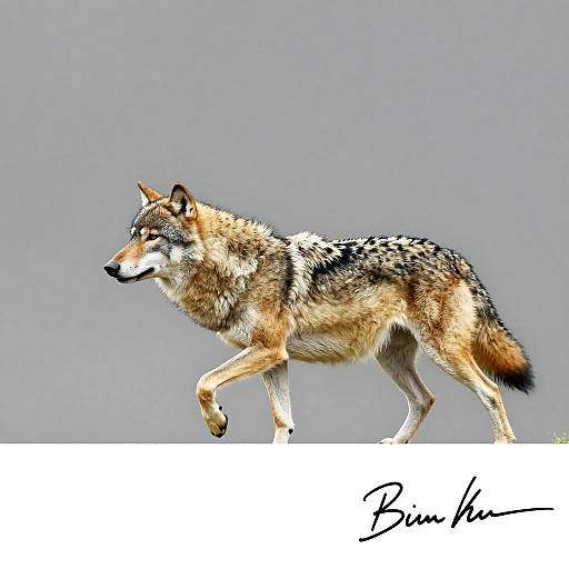 Running Wolf and Horse Profile