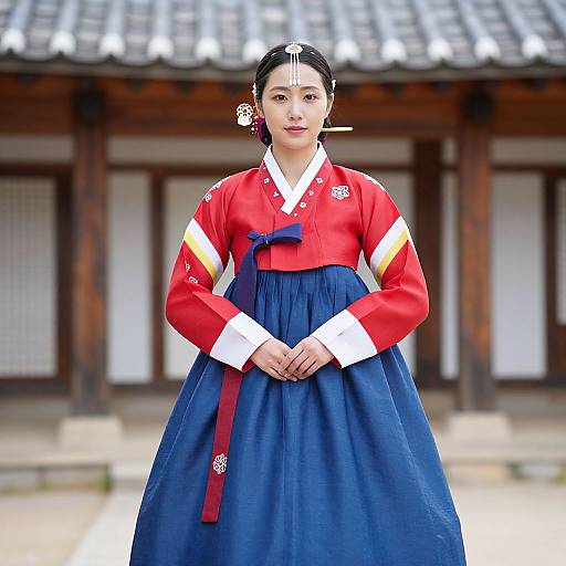 Korean Woman in Traditional Kimono