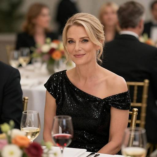 Elegant Middle-Aged Woman at a Celebration