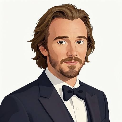 Elegant Cartoon Portrait of Matthew McConaughey