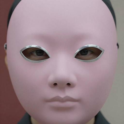 Mysterious Portrait with Reflective Mask