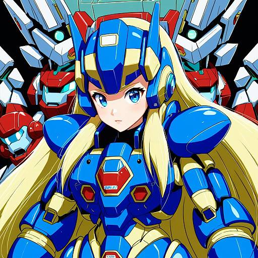 Illustration of Alia (mega man), mega man (series) in the style of Tomari (veryberry00)