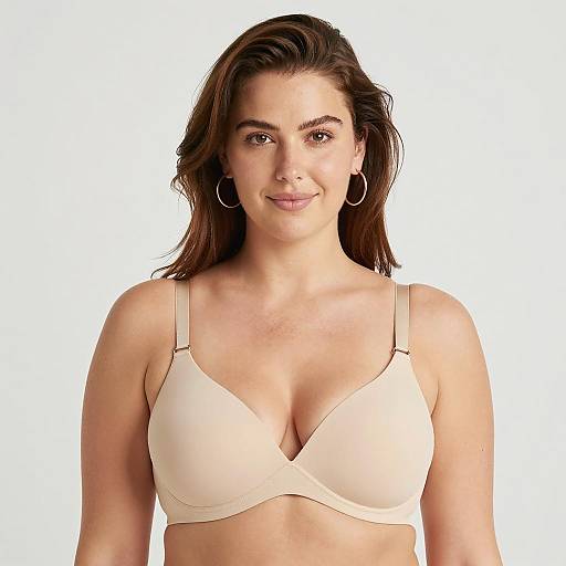 Portrait of a Smiling Woman in Beige