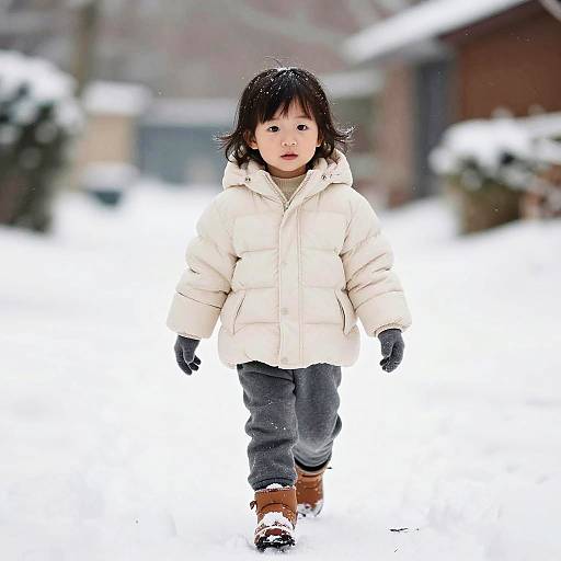 Adorable Tusuncub in Snowy Scene