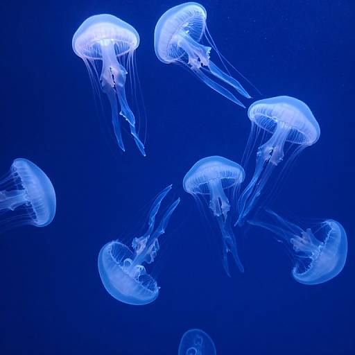 Bioluminescent Jellyfish Underwater Scene