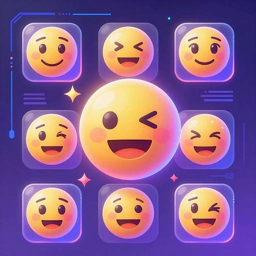 Vibrant Futuristic AI Emoji Generator