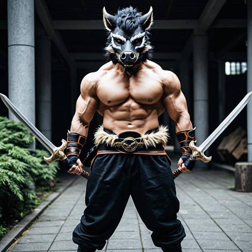 Dynamic Inosuke Cosplay Outfit Showcase