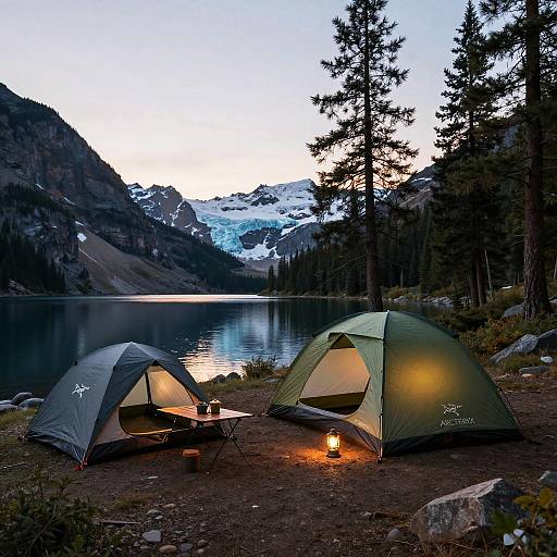 Arc'teryx Wilderness Camp by Glacial Lake
