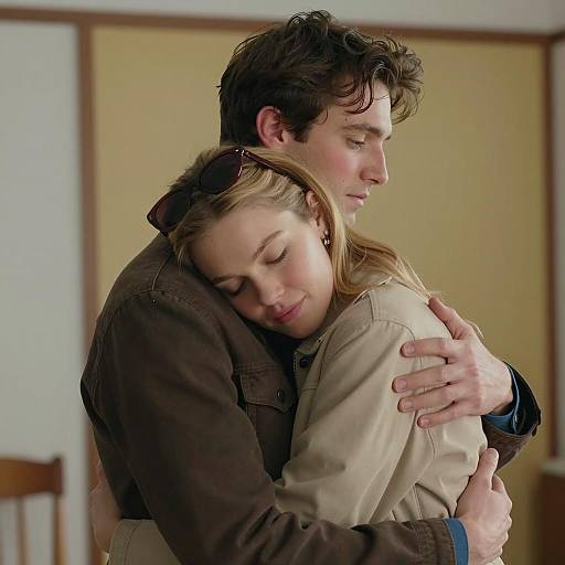 Intimate Embrace in a Cozy Room