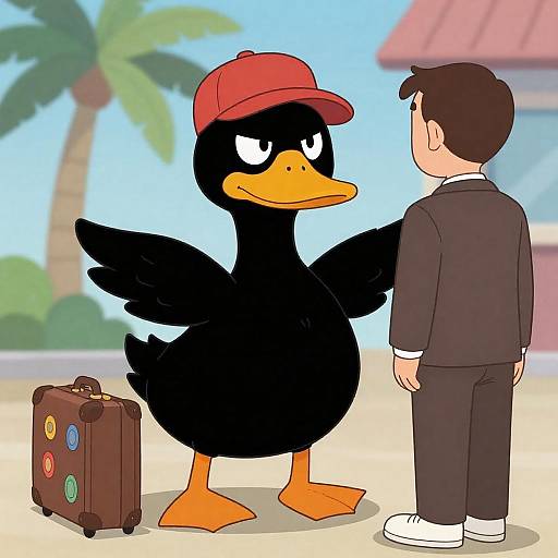 Confident Duck and Dapper Man Scene