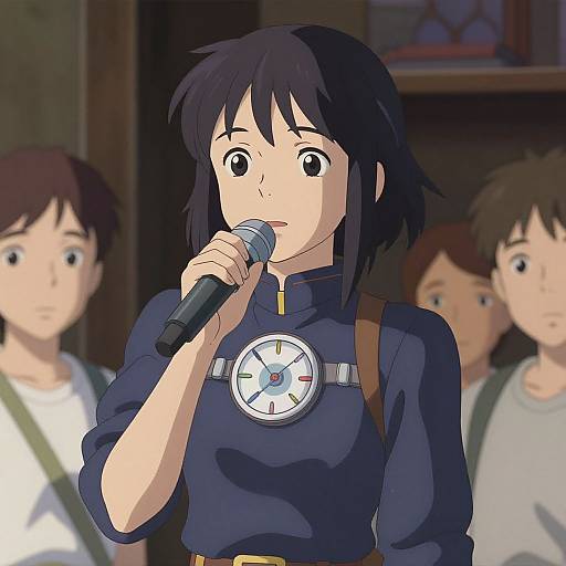 Futuristic Makoto Shinkai Woman Portrait