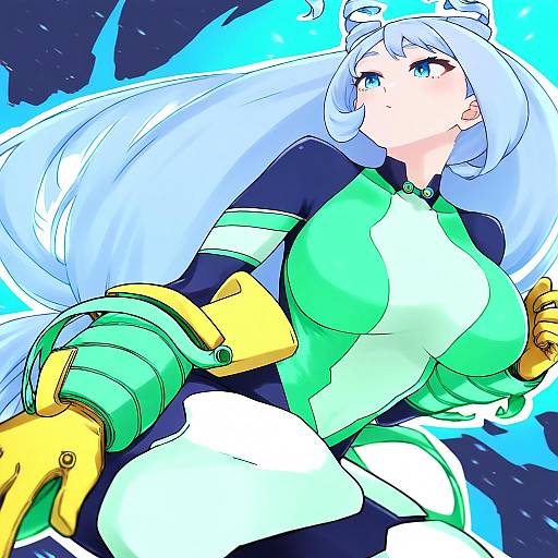 Illustration of Hadou nejire, boku no hero academia in the style of I.u.y