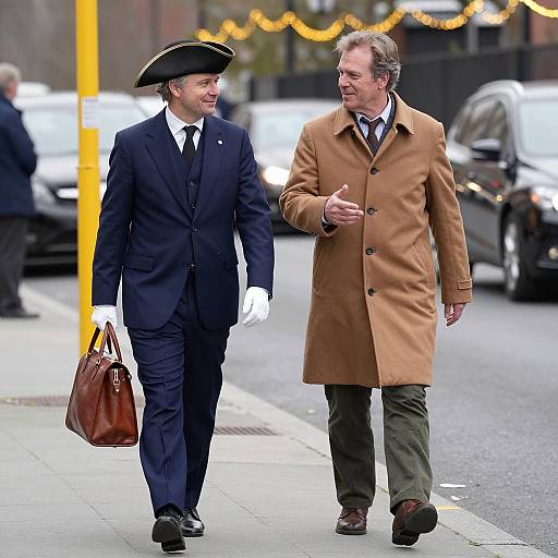Stylish Stroll: Two Men on the Street