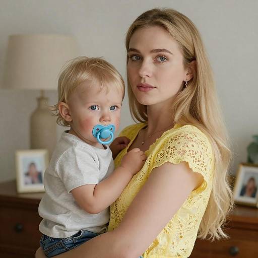 Portrait of Mother and Toddler Moment