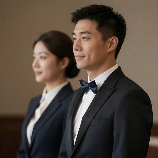 Warm Portrait of Couple in Formalwear