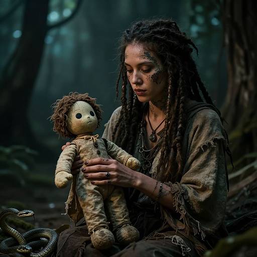 Voodoo Witchdoctor in Swamp Shack