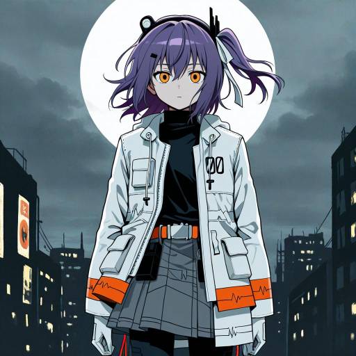 Urban Cowboy Girl with Geometric Glow