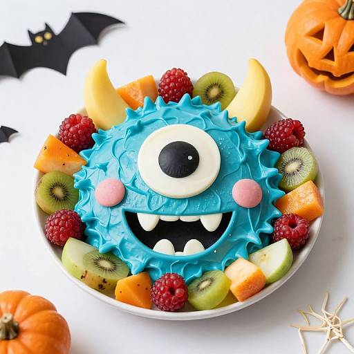 Whimsical Halloween Monster Fruit Tray