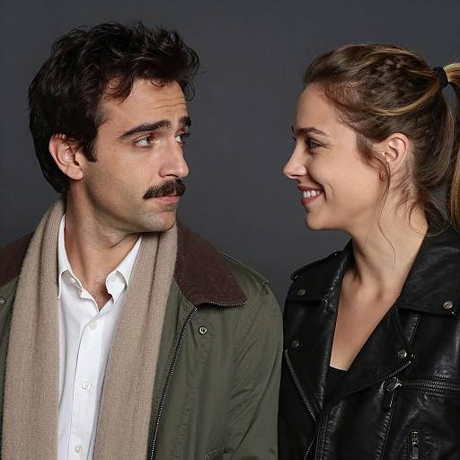 Intimate Close-Up of Two People