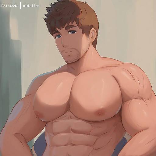 Illustration of Ardbert hylfyst, final fantasy in the style of Mirai hikari