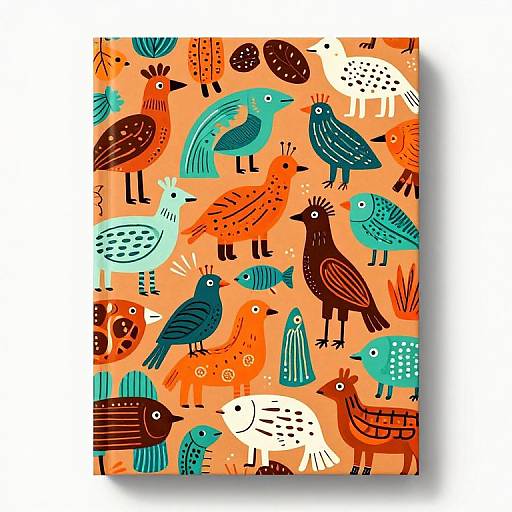 Vibrant African Doodle Animal Pattern