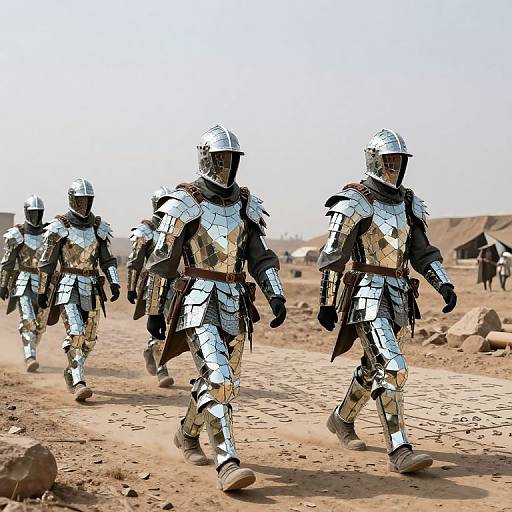 Mirror Armor Soldiers on Language Map