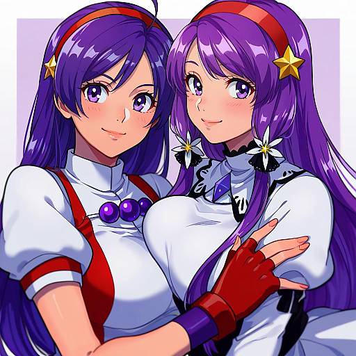 Illustration of Asamiya athena, the king of fighters in the style of Kokomi (aniesuakkaman)