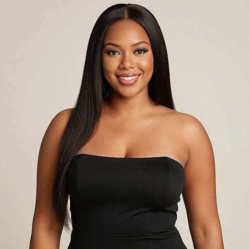 Elegant Woman in Black Dress