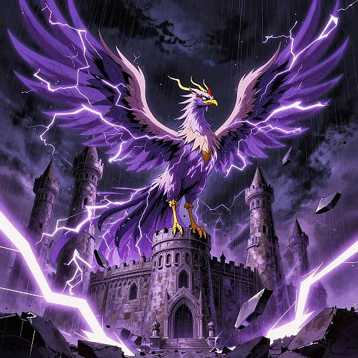Storm Elemental Phoenix Over Thunder Citadel