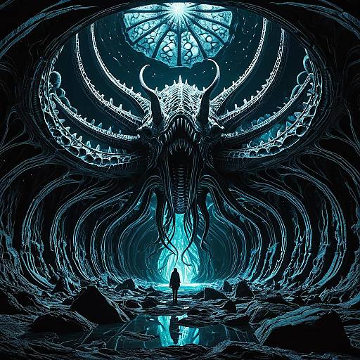 Ancient Leviathan in Abyssal Cave