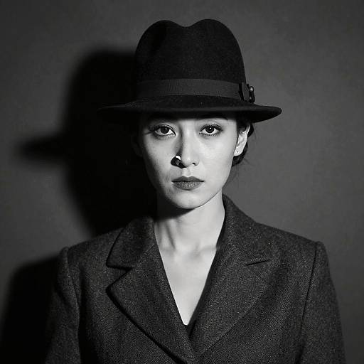 Noir Detective Woman in Vintage Style
