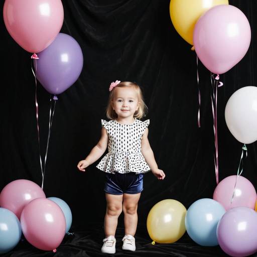 Toddler Girl with Colorful Balloons