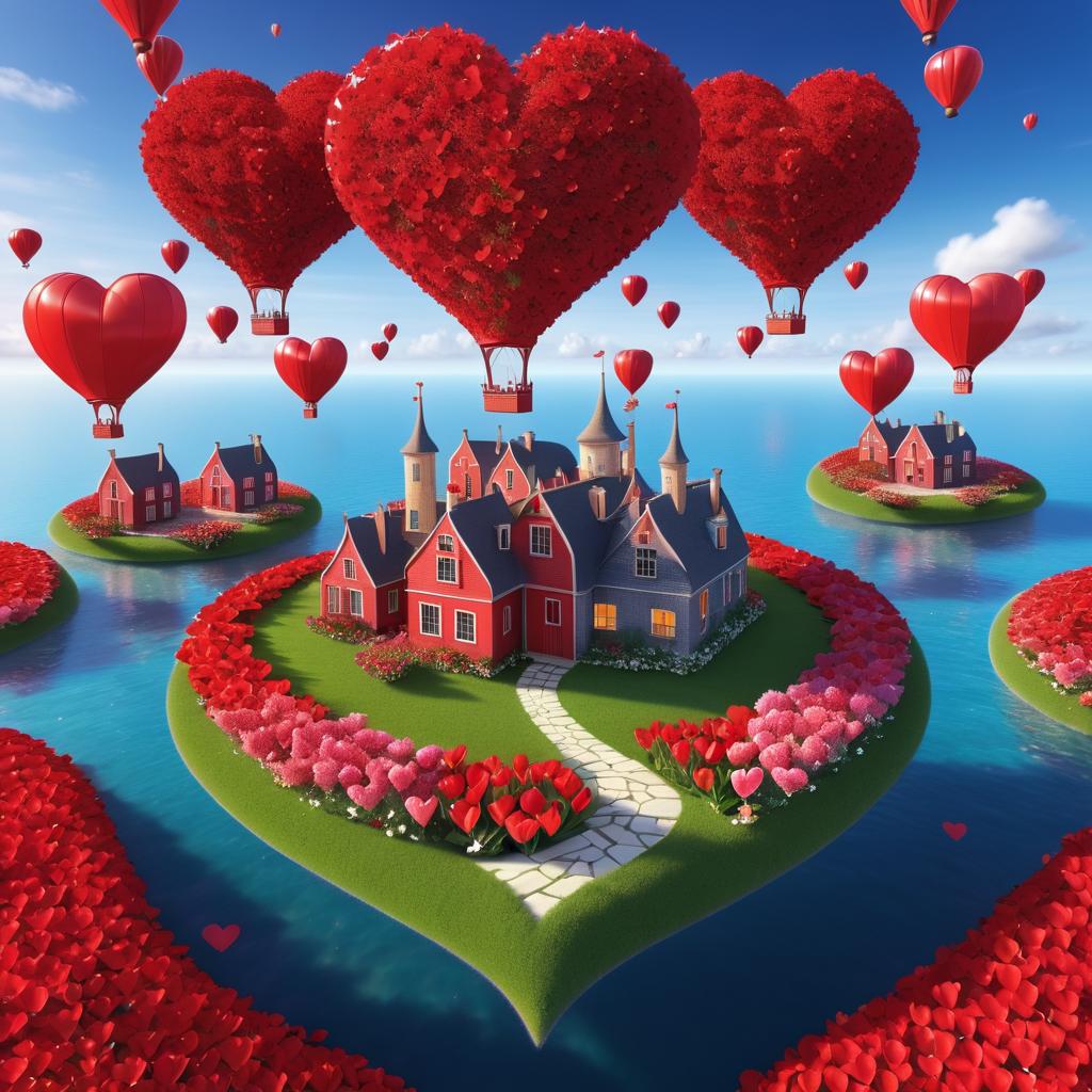 Enchanted Heart-Shaped Island Fantasy